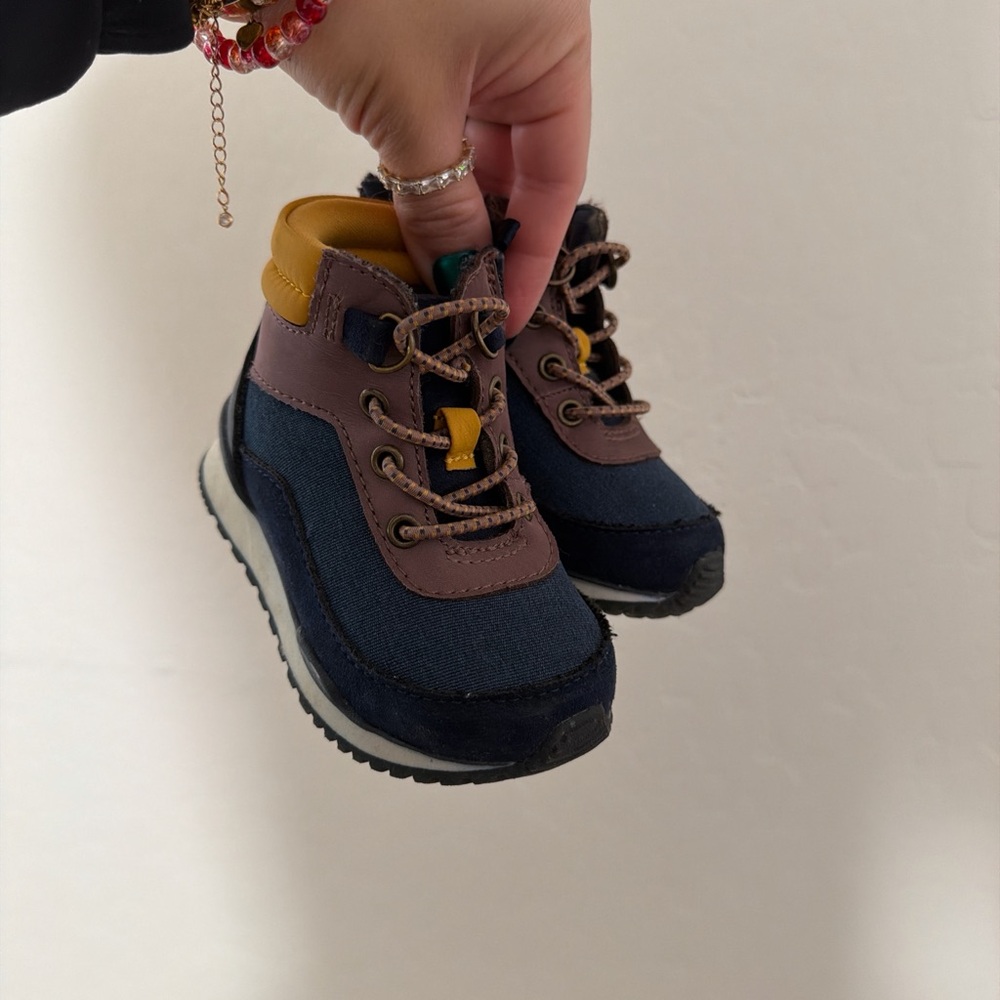 Stylish Kids Blue and Brown Shoes